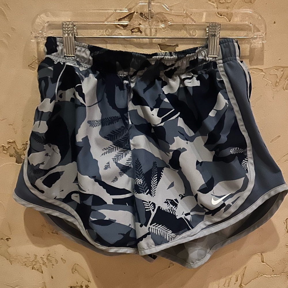 Nike Dri-Fit Blue Tropical Lined Suze Small Running Shorts EUC